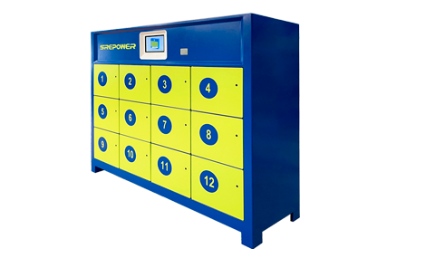 How many volts does the battery charging and swapping cabinet support?