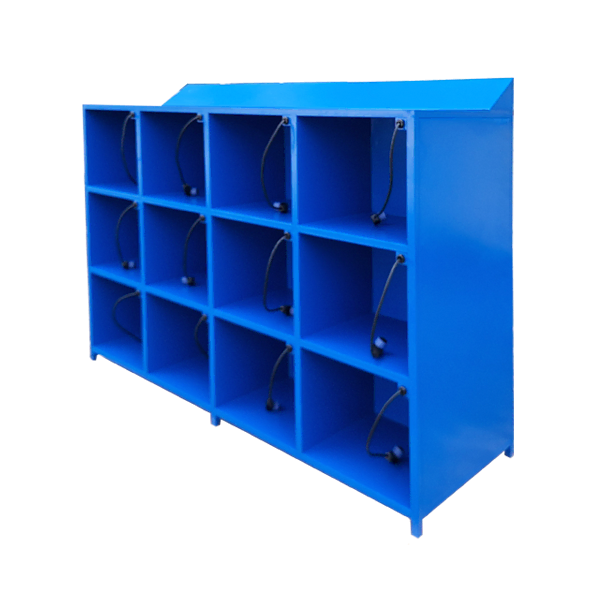 12 armários carregando rack Smart Swap Station